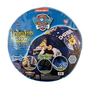 Paw Patrol Dream Tents Glow Pop Up Bed Tent Fits Twin Size Beds w Bonus Light